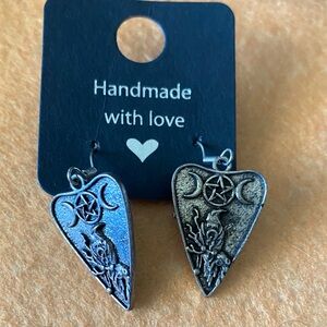 Handmade Silver and Gold Pentacle Earrings